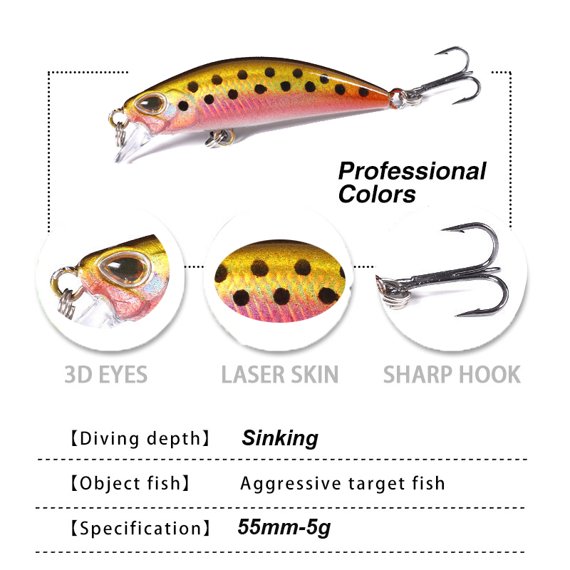 WESTBASS 1PX Micro Minnow Dụ 5 - đánh giá và giá Fishing Lure Swimbait